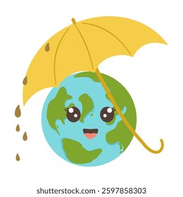 Save Earth from Dirty Water, World Water Day Celebration Illustration