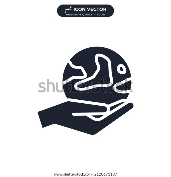 Save earth. Eco environment. Save the planet\
icon symbol template for graphic and web design collection logo\
vector illustration