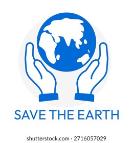 Guardar Icono del Vector de Protección Ambiental de la Tierra