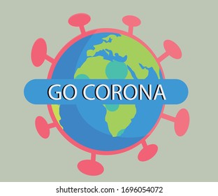save the earth go corona virus 
