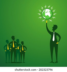 save earth or go green earth concept vector
