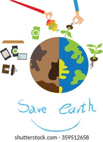 Save Earth as green environment