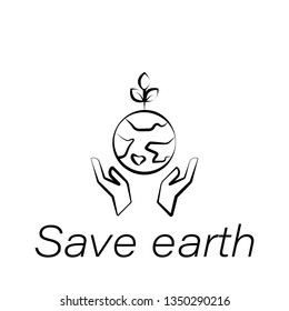 save earth hand draw icon. Element of farming illustration icons. Signs and symbols can be used for web, logo, mobile app, UI, UX