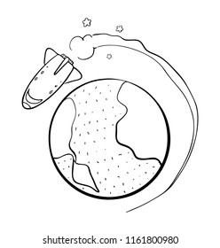 save earth hand drawn