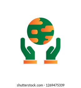 save earth icon design with creative modern concept and simple logo creative shape style design vector eps 10