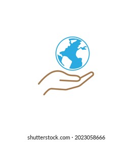Save earth icon design illustration template