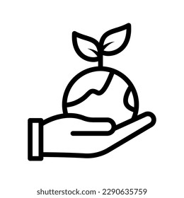 Save earth icon. sign for mobile concept and web design. vector illustration