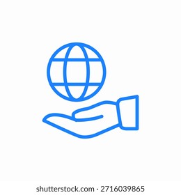 save the earth icon sign vector