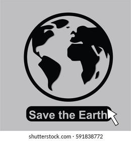 Save the Earth icon vector