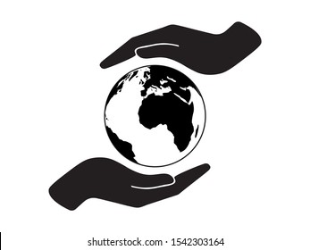 Save the Earth Icon, Vector Design