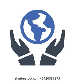 Save earth Icon, Vector Graphics