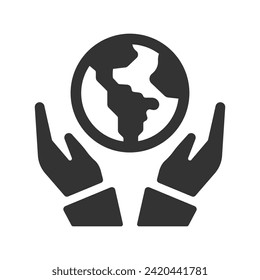 Save earth Icon, Vector Graphics