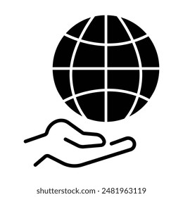 Save earth icon vector on white background