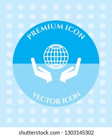 Save Earth Icon for Web. Application, Software & Graphic Design.