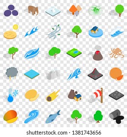 Save the earth icons set. Isometric style of 36 save the earth vector icons for web for any design