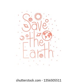 save the earth label icon