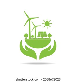 save earth logo design template , Environmentally friendly concept. Vector illustration