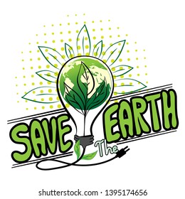 Save the Earth Logo Design vector
