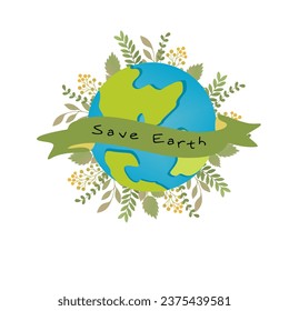 save earth symbol illustration for banner and background