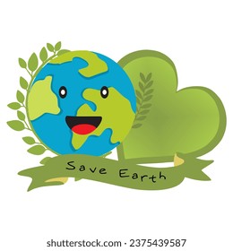 save earth symbol illustration for banner and background