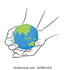 Save the Earth. Vector Illustration.