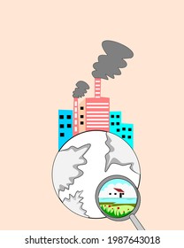 guardar la tierra en la ilustración vectorial