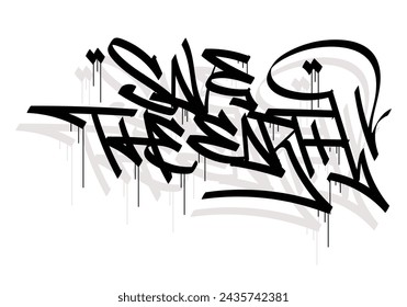 SAVE THE EARTH word graffiti tag style