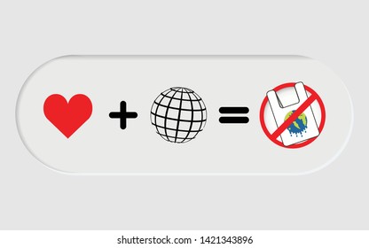 Save Earth , Save World concept ,No Plastic Sign