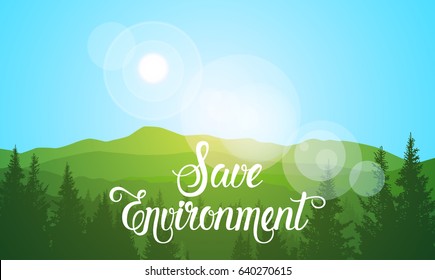Ilustración de vectores planos de la tarjeta de felicitación de feriado de protección ecológica del Día Mundial de la Tierra