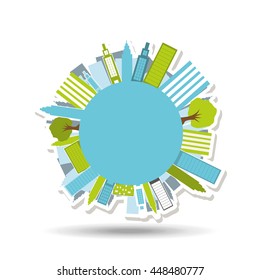 save ecology green concept, vector illustration design eps10