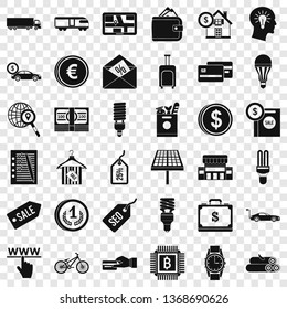 Save economy icons set. Simple style of 36 save economy vector icons for web for any design