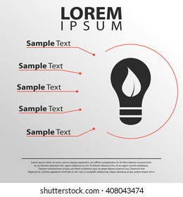 save electricity icon. infographics template