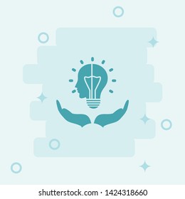 Save Electricity Icon. Simple icon, blue colored icon illustration. 