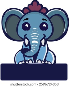 Save the elephant day with blank sign