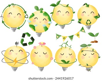 Save energy bulb Light Bulb Cute Bulb Save environment recycle bulb save earth save electric 