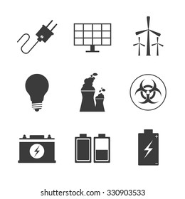 save energy concept with eco icon design, vector illustration 10 eps graphic.