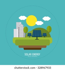 Save energy concept with eco icons design, vector illustration 10 eps graphic.