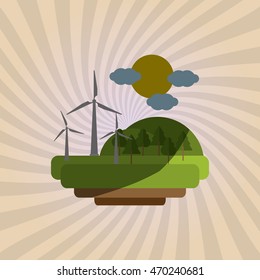 Save Energy concept with icon design, vector illustration 10 eps graphic.
