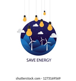 Save Energy Creative Illustration