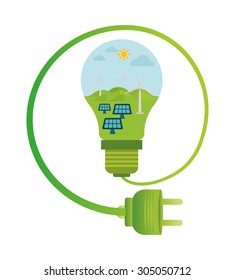 Save Energy digital design, vector illustration 10 eps graphic