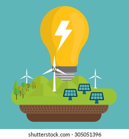 Save Energy digital design, vector illustration 10 eps graphic