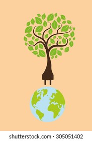 Save Energy digital design, vector illustration 10 eps graphic