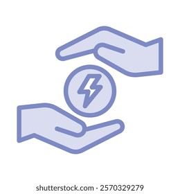 Save energy. duotone line icon, editable vector icon, pixel perfect, illustrator ai file 