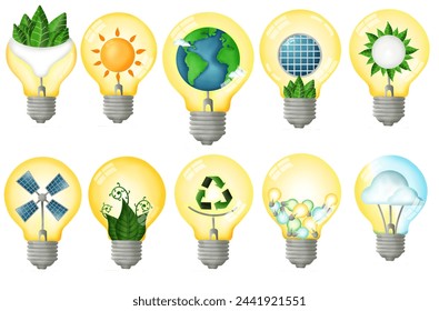 Save Energy Save Earth Save Energy Bulb Earth Planet Green Solar Light Bulb Save Environment