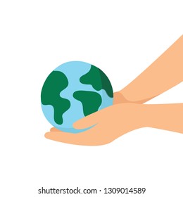 Save energy and save the earth concept.