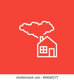 Save energy house line icon.