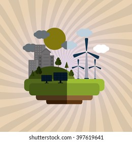 Save Energy icon design, Vector illustration