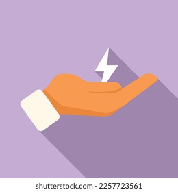 Save energy icon flat vector. Eco nature. Power eco