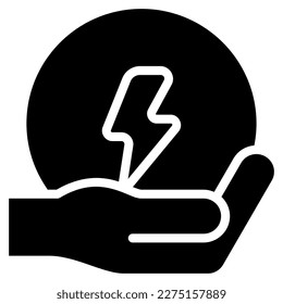 save energy icon with glyph style and 64 px base. Suitable for website design, logo, app, ui and etc.