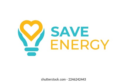 Save energy icon logo. save energy vector illustration, Save Electricity Logo